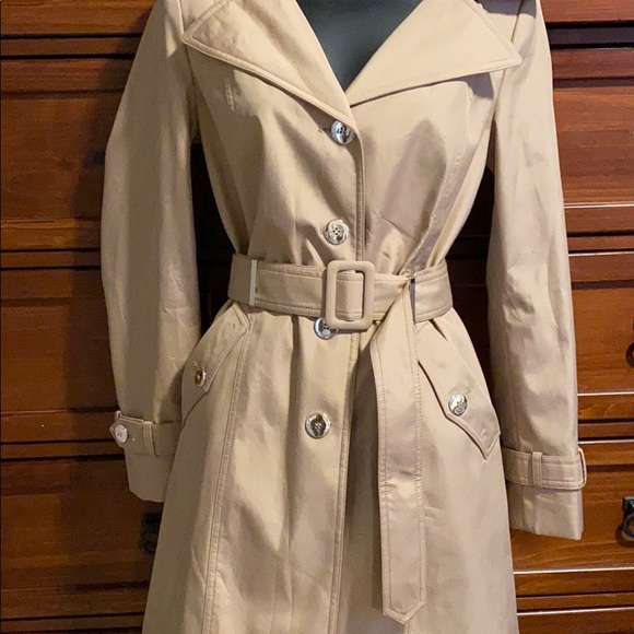 Calvin Klein Single Breasted Rain Trench NWOT - Picture 2 of 6
